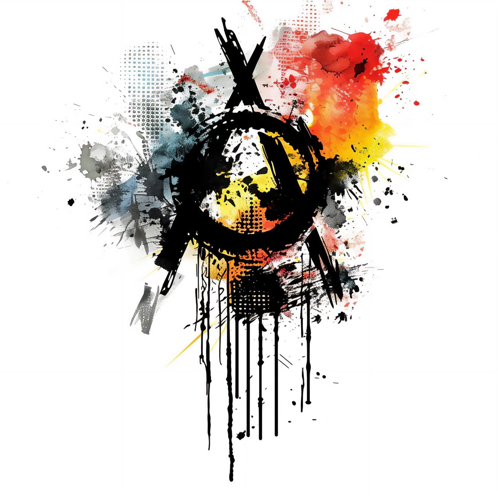 Tatuaż — Abstrakcyjny symbol chaosu